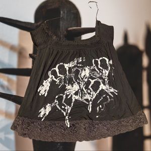 Gray crop top size medium